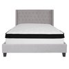 Flash Furniture Queen Platform Bed Set, Gray HG-BMF-43-GG